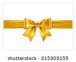 yellow gift bow | Shutterstock .eps vector #315303155