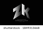 zk initials monogram letter... | Shutterstock .eps vector #1849313668