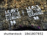Leave no one behind graffito