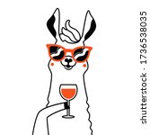 vector illustration of llama... | Shutterstock .eps vector #1736538035