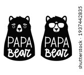 vector set with bears. papa... | Shutterstock .eps vector #1937442835