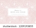 vintage card with rose flowers. ... | Shutterstock .eps vector #1209193855