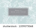 vintage card with magnolia... | Shutterstock .eps vector #1359075068