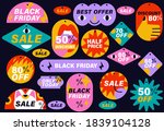 vector set of sale discount... | Shutterstock .eps vector #1839104128