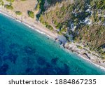 Small photo of The Karia road by drone on the Mediterranean coast.