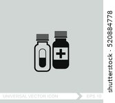 pills vector icon. medicine... | Shutterstock .eps vector #520884778