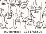 continuous line  drawing of... | Shutterstock .eps vector #1361766608
