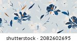 hand drawn artistic abstract... | Shutterstock .eps vector #2082602695