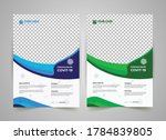 covid 19 flyer template design  ... | Shutterstock .eps vector #1784839805