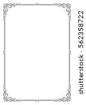 ornate frame. template for card ... | Shutterstock .eps vector #562358722