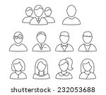 vector user profile icon set | Shutterstock .eps vector #232053688