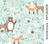 Vector Seamless Pattern  Forest ...