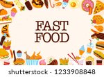 fast food frame illustration... | Shutterstock . vector #1233908848