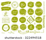 retro style set of 100  bio ... | Shutterstock .eps vector #322494518