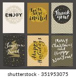 enjoy  you are invited  thank... | Shutterstock .eps vector #351953075