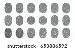 vector fingerprint icons set ... | Shutterstock .eps vector #653886592