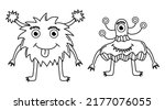 Set Of Funny Cute Monsters ...