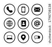 communication icon set  symbol... | Shutterstock .eps vector #1798738138