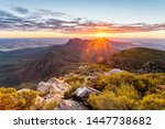 Early morning / sunrise from the peak of Bluff Knoll in the Stirling Range National Park, Western Australia, Australia.