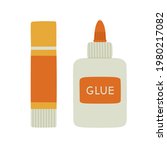 vector illustration of glue and ... | Shutterstock .eps vector #1980217082