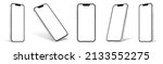 smartphone mockup white screen. ... | Shutterstock .eps vector #2133552275