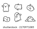 halloween little ghost in cute... | Shutterstock .eps vector #2170971085