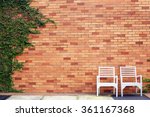 Chair Wood With Wall Blick And...