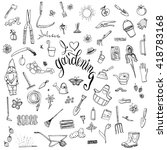 hand drawn doodles of... | Shutterstock .eps vector #418783168
