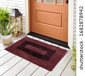 Small photo of Classic & Beautiful Colorful Woolen & Cotton Doormat For home entrance and bathroom door mat For Interior Decoration
