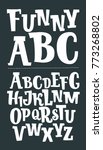 vector cartoon serif font with... | Shutterstock .eps vector #773268802