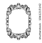 baroque mirror frame. vector... | Shutterstock .eps vector #1061215142