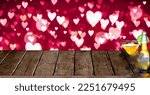 Wooden Hearts As Background ...