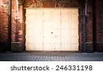 Steel Door In A Red Brick Wall...