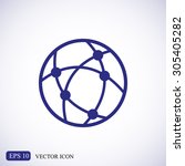 global technology or social... | Shutterstock .eps vector #305405282