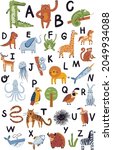 Cute Abc Poster With Animals...