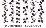 set of seamless ornaments with... | Shutterstock .eps vector #670877905