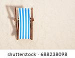 Top View Of Wooden Beach Chair...
