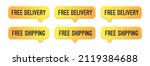 free delivery or free shipping... | Shutterstock .eps vector #2119384688