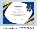 modern certificate template.... | Shutterstock .eps vector #2073388265