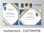 modern elegant blue and gold... | Shutterstock .eps vector #2107444958