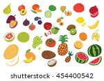 fruits graphic color set | Shutterstock . vector #454400542