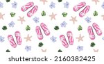 seamless summer pattern with... | Shutterstock .eps vector #2160382425