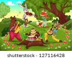 Musicians Animals In The Wood....