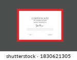 certificate template with red... | Shutterstock .eps vector #1830621305