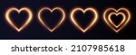 heart gold with flashes... | Shutterstock .eps vector #2107985618