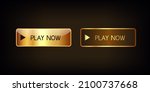 two golden buttons play. vip... | Shutterstock .eps vector #2100737668