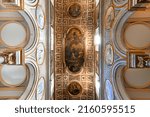 Small photo of Sorrento, Italy - Aug 27, 2021: Intricate interior of the Basilica of Sant'Antonino in Sorrento, Italy.