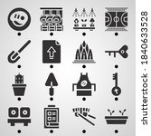 simple set of  16 filled icons... | Shutterstock . vector #1840633528