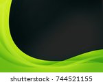 abstract green smooth twist... | Shutterstock . vector #744521155