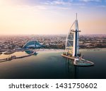 Dubai Seaside Skyline And Burj...